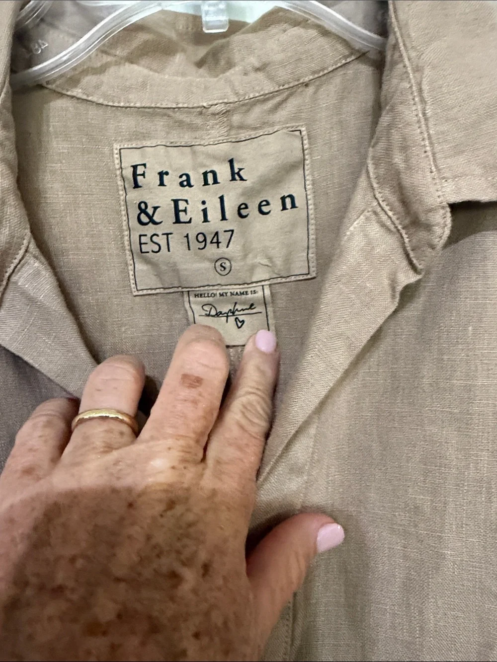 NWOT Frank & Eileen Daphne Popover Sleeveless Linen Shirtdress